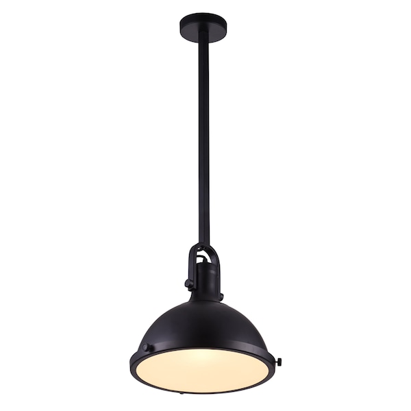 Cwi Lighting Strum 1 Light Down Pendant With Black Finish 9760P12-1-101 - main